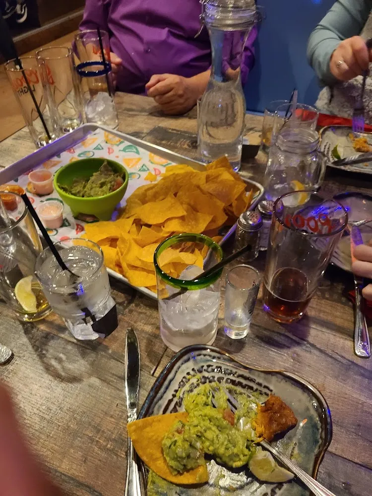 Chips Salsa and Guacamole Dip